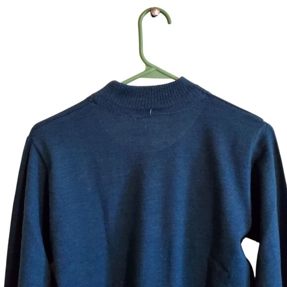 Pendleton 100% Merino Wool Smock Turtle Neck Long Sleeve Royal Blue Sweater S - Picture 4 of 13